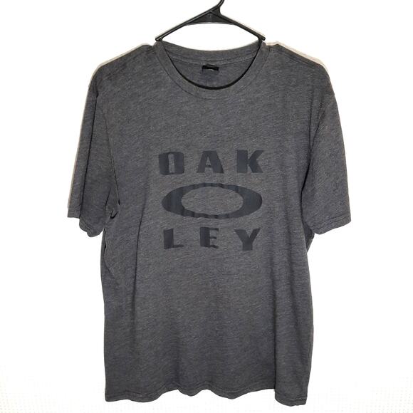 Oakley XL T-Shirt Mens Gray Logo Graphic Tee Regular Fit Active Casual Mexico - Picture 1 of 6